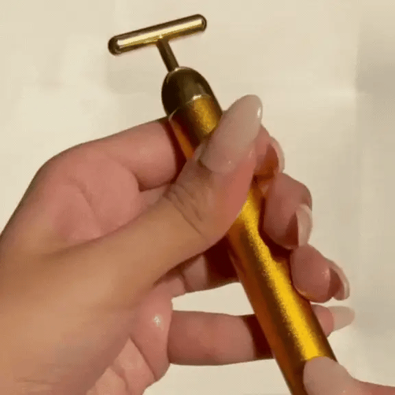 Premium 24K Gold Energy Beauty Bar Electric Facial Massage Roller
