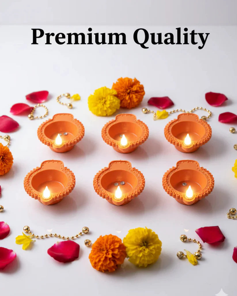 LED Light Water Sensor Diyas (Pack of 18)