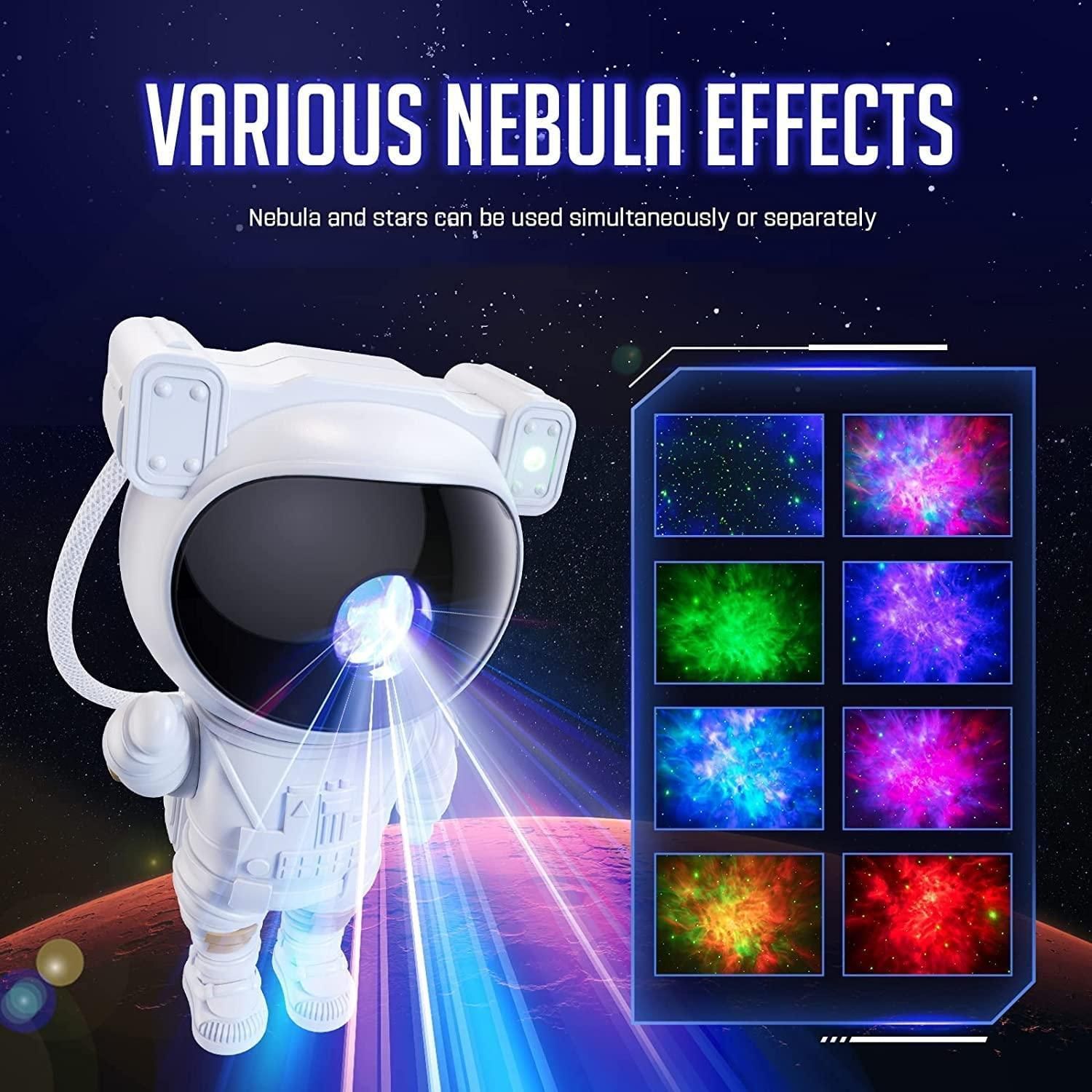 Astronaut Galaxy Projector – 360° Magnetic Head Rotation with Remote Control