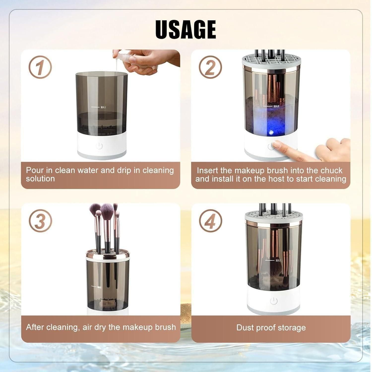 Make Up Brush Cleaner – Electric, USB Rechargeable, Automatic Cosmetic Cleaning Device( BUY 1 GET 1 FREE)