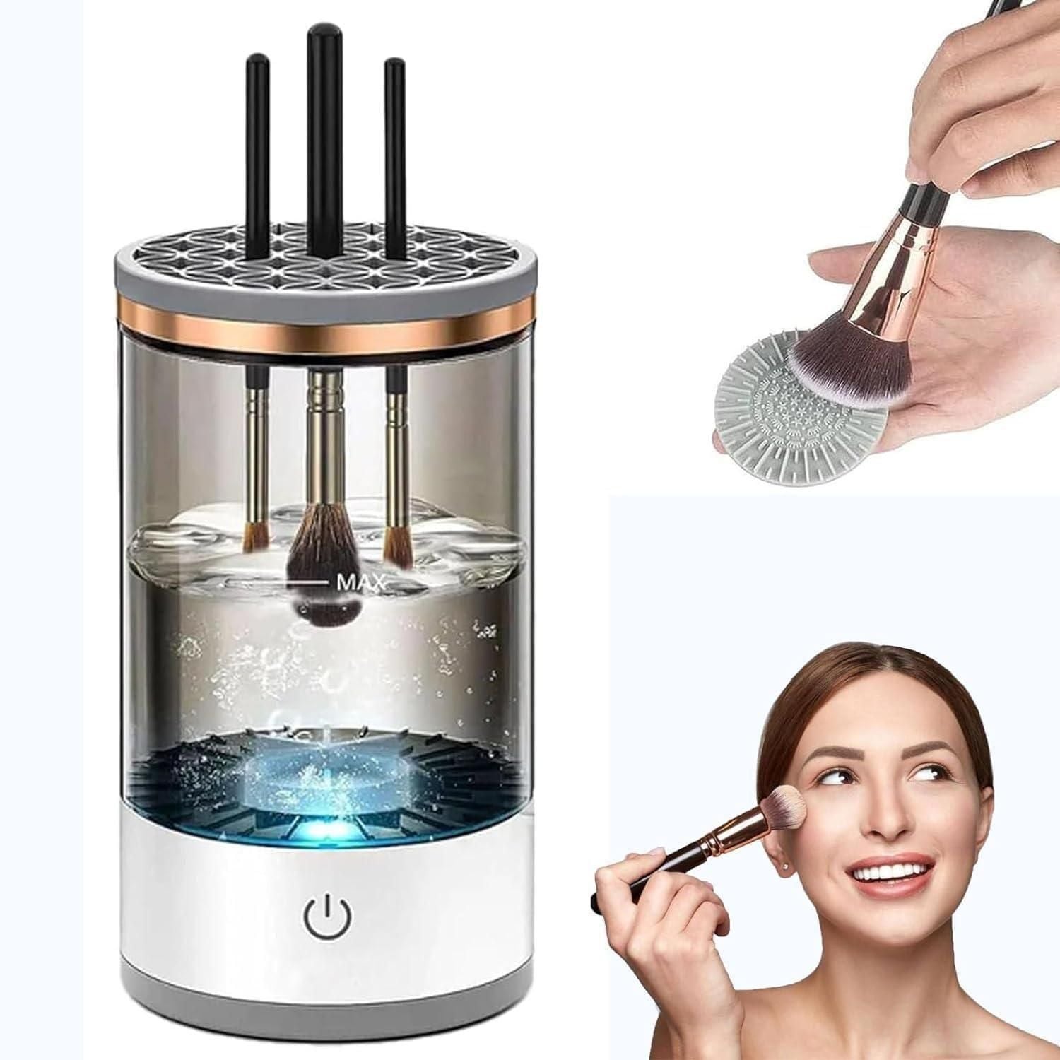 Make Up Brush Cleaner – Electric, USB Rechargeable, Automatic Cosmetic Cleaning Device( BUY 1 GET 1 FREE)