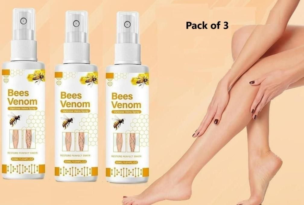 🧴 Bee Venom Spider Veins Spray (Pack of 3)