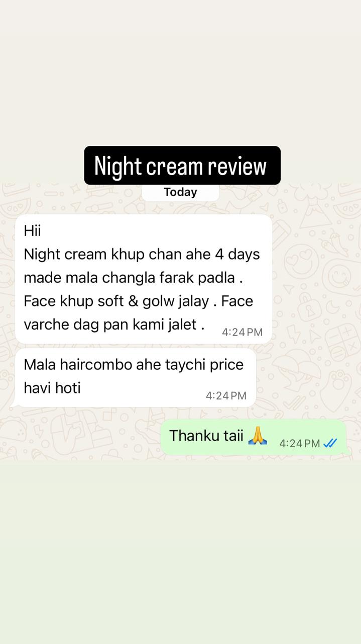 Geetanjali Advanced Glow Night Cream - 15 Days Glow Formula | For Men & Women | All Skin Types - (Prepaid Only)